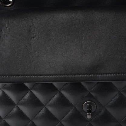 Chanel Lambskin Quilted Jumbo Double Flap So Black 16 of 16