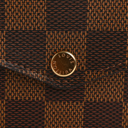 Louis Vuitton Damier Ebene Pochette Felicie Chain Wallet 12 of 14