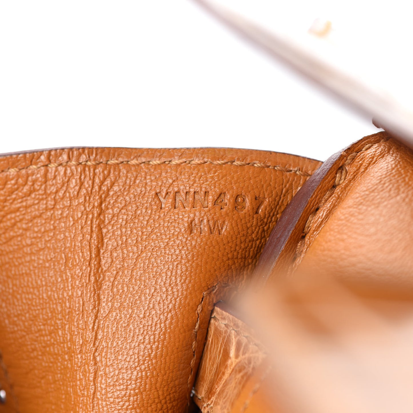 Togo Shiny Niloticus Crocodile Birkin Touch 30 Caramel Tabac Camel