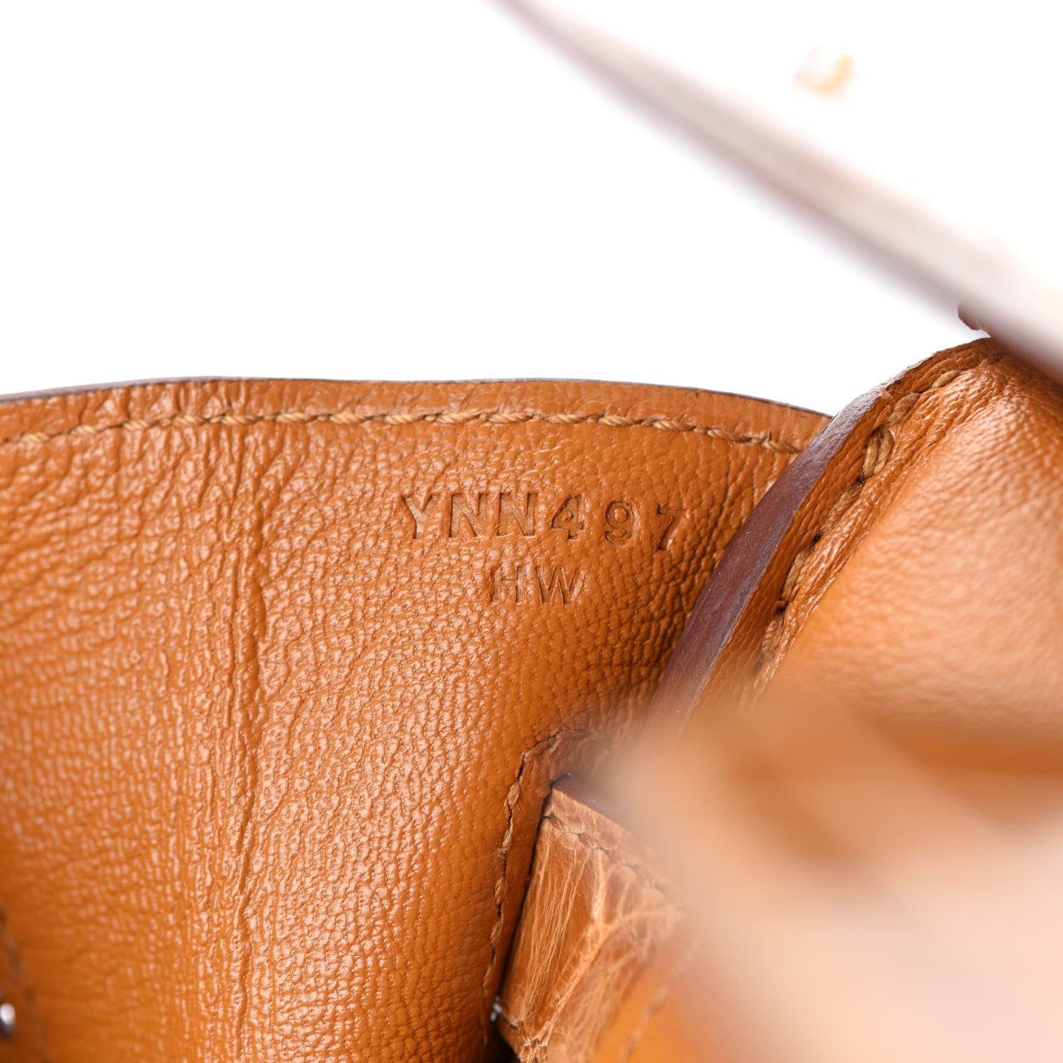 Hermes Togo Shiny Niloticus Crocodile Birkin Touch 30 Caramel Tabac Camel 27 of 34