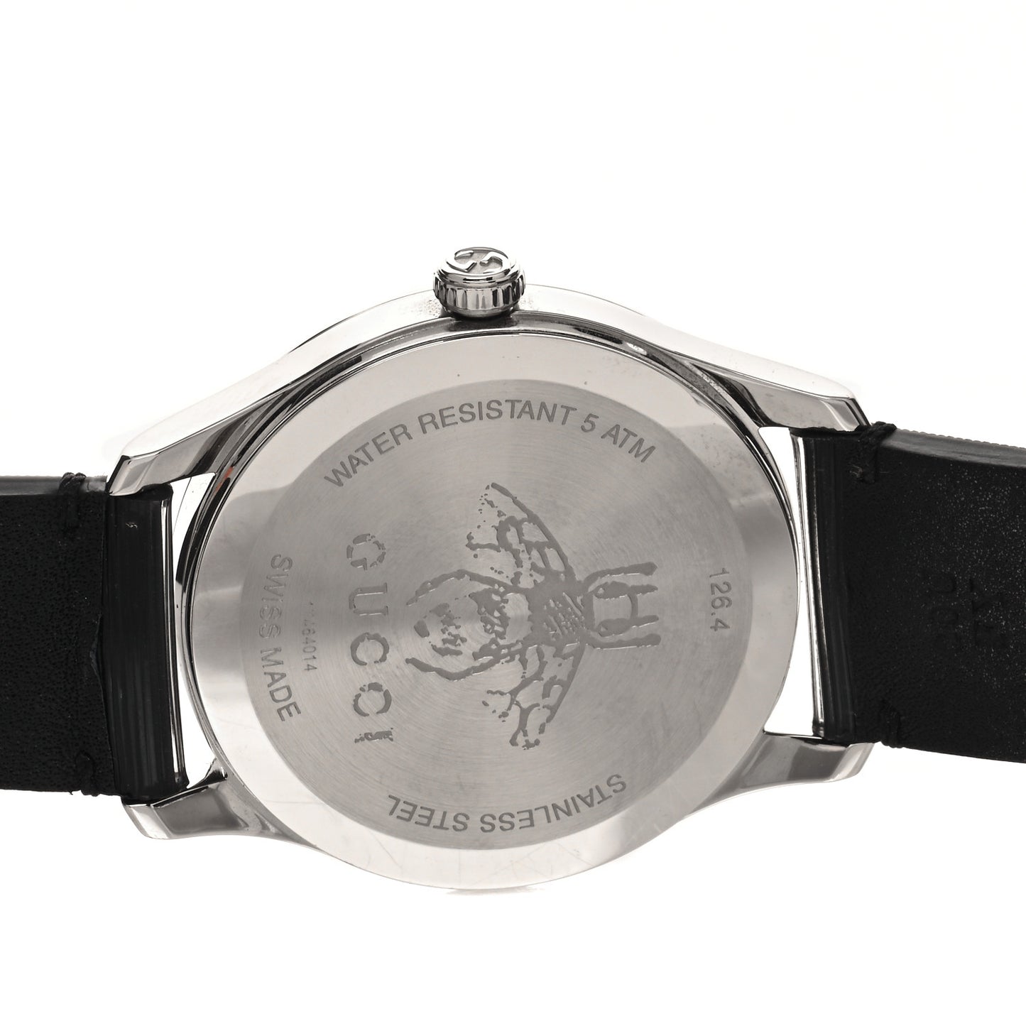 Stainless Steel Calfskin 38mm G-Timeless Bee Star Hologram Quartz Watch Black