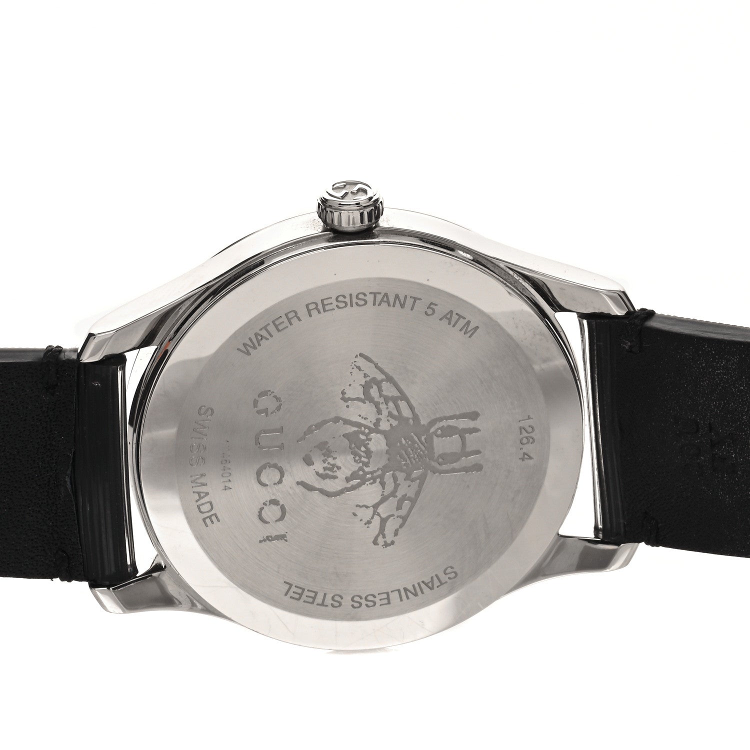 Gucci Stainless Steel Calfskin 38mm G-Timeless Bee Star Hologram Quartz Watch Black 4 of 4