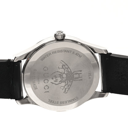 Gucci Stainless Steel Calfskin 38mm G-Timeless Bee Star Hologram Quartz Watch Black 4 of 4