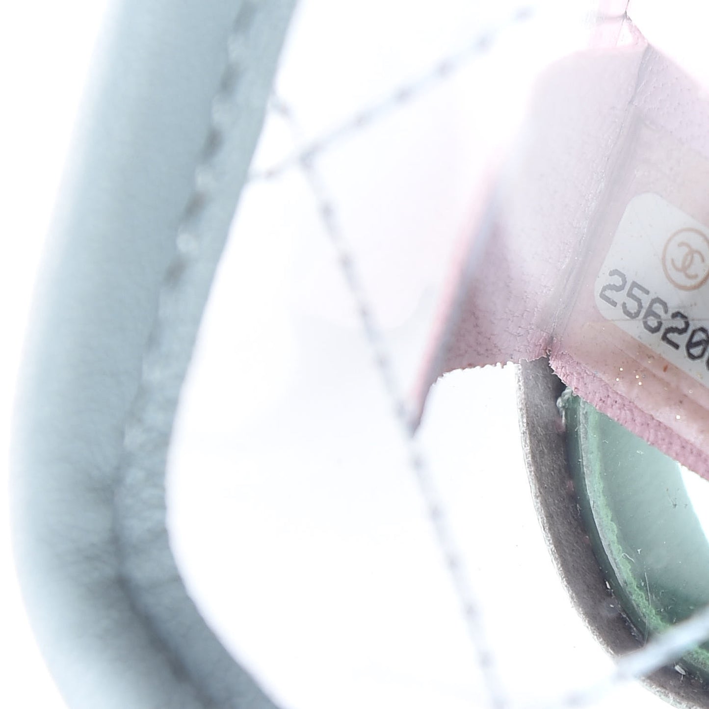 Lambskin PVC Quilted Mini Coco Splash Flap Blue Green