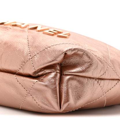 Chanel Metallic Calfskin Quilted Mini Chanel 22 Copper 8 of 9