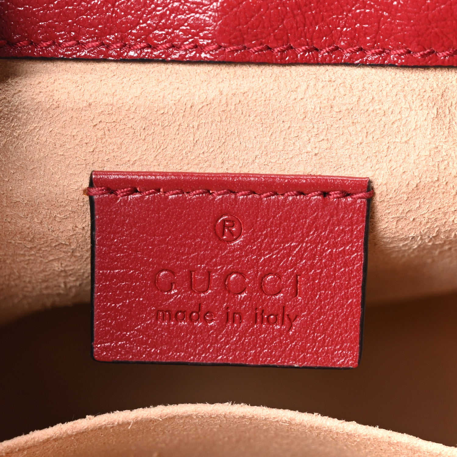 Gucci Vintage Effect Calfskin Matelasse Diagonal Mini Torchon GG Marmont Top Handle Shoulder Bag Black Romantic Cherry 6 of 10