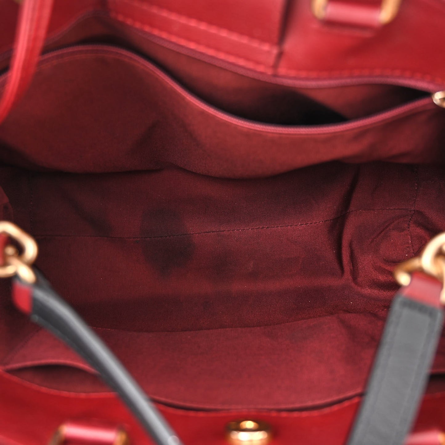 Bullskin Stitched Bi-Color Medium Shopping Tote Black