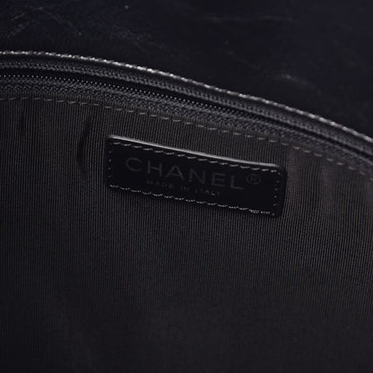 Chanel Metallic Crackled Calfskin Quilted Medium Big Bang Hobo Black 6 of 11