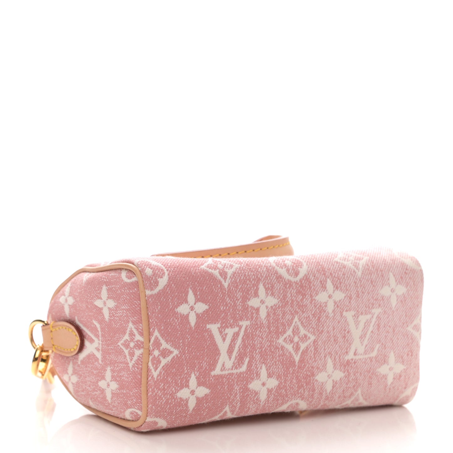 Monogram Jacquard Denim Nano Speedy Bandouliere Pink