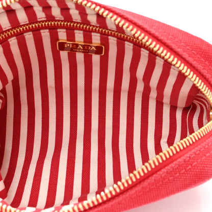 Prada Canvas Canapa Logo Pouch Rosso 5 of 9
