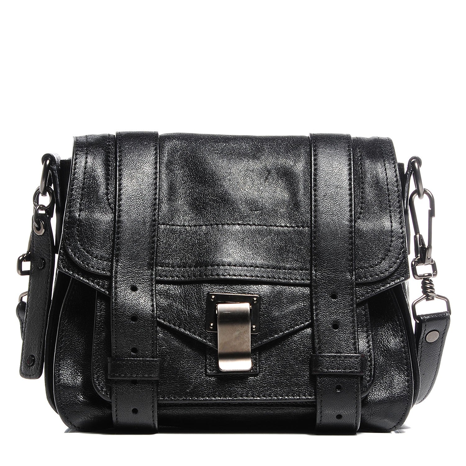 Proenza Schouler Leather PS1 Pouch Messenger Bag Black 1 of 13