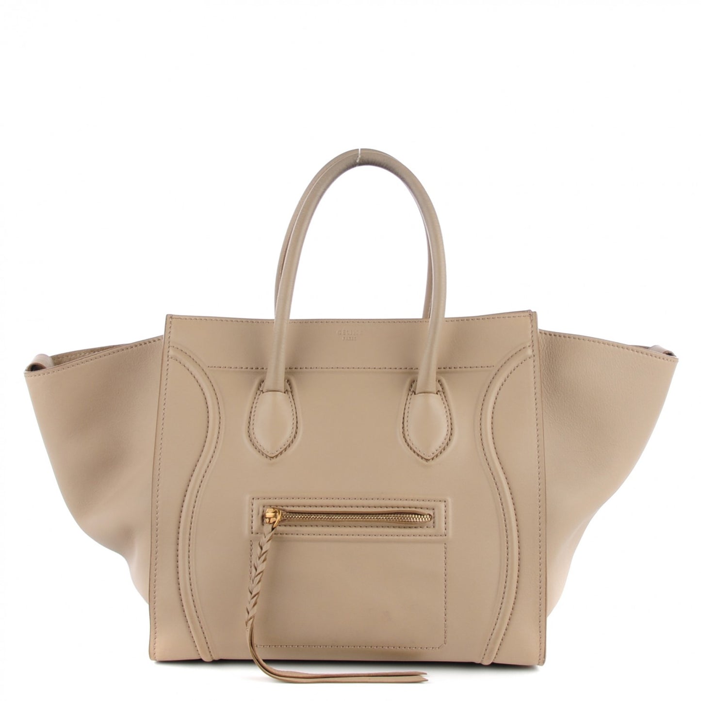 Supple Calfskin Medium Phantom Luggage Beige