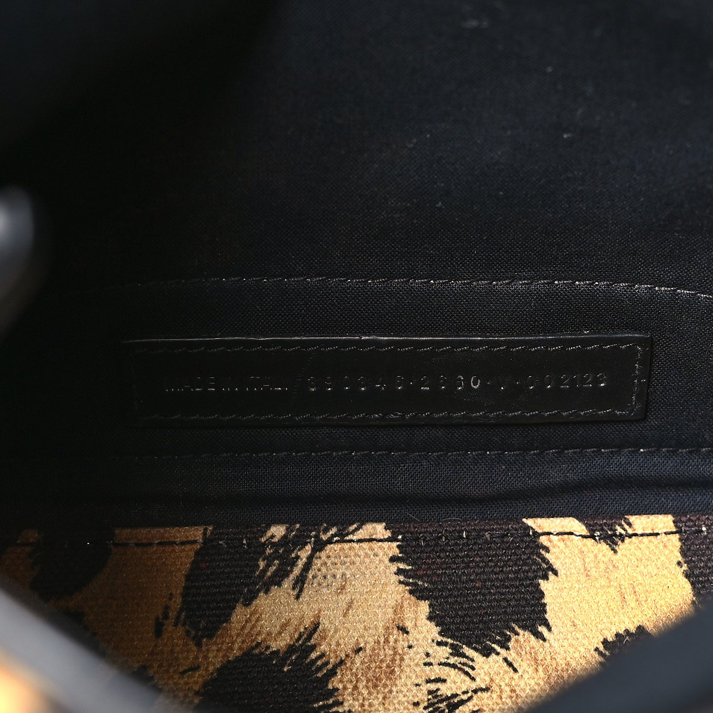 Cotton Canvas Satin Calfskin Leopard Print Navy Cabas XS Beige Black