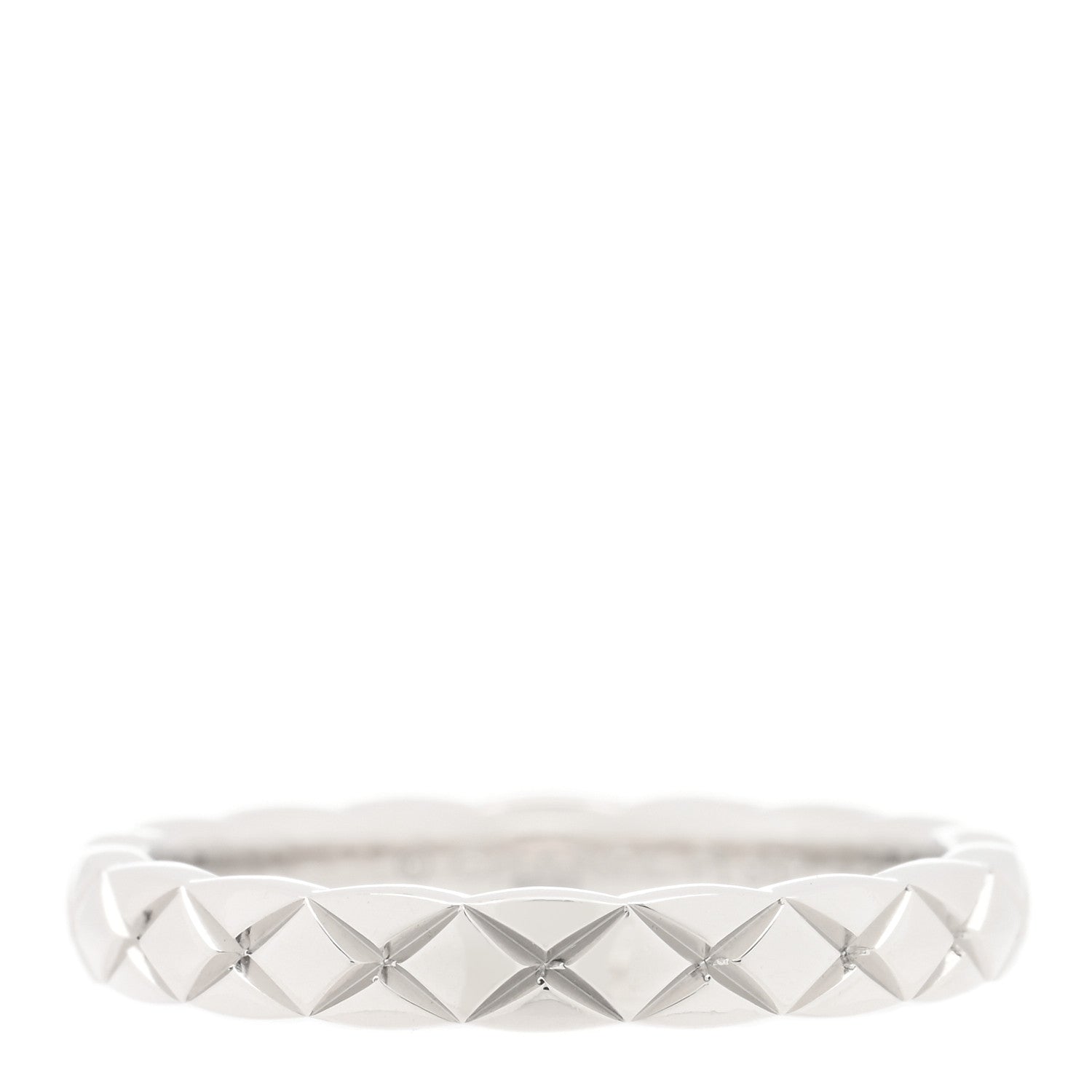 Chanel Platinum Mini Coco Crush Ring 49 4.75 1 of 4
