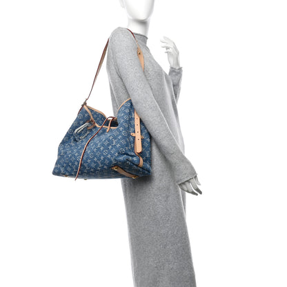 Louis Vuitton Monogram Denim CarryAll MM Blue 2 of 10