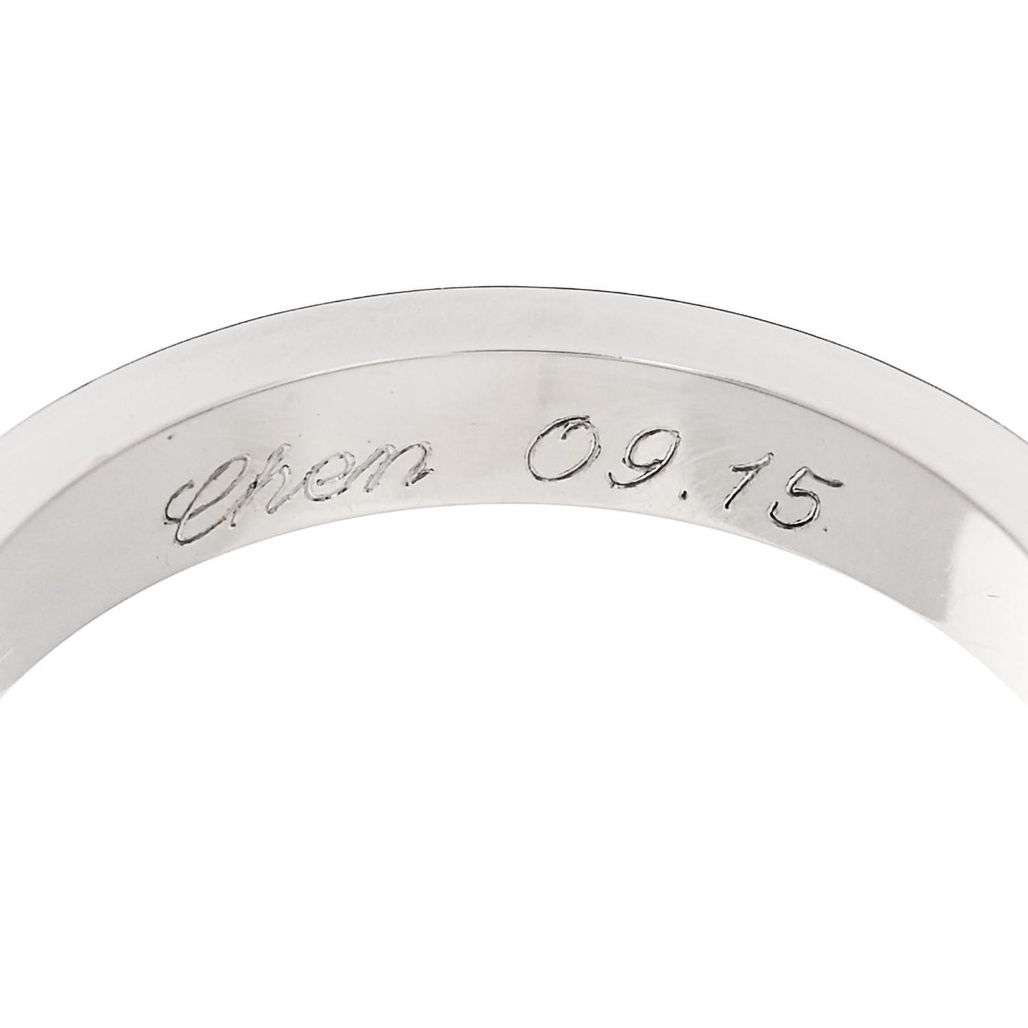 Platinum 2 Diamond 3mm C De Cartier Wedding Band Ring 52 6