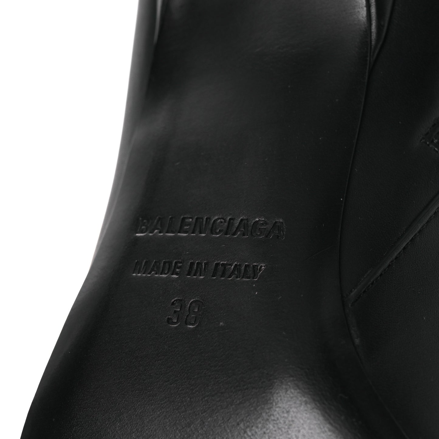 Shiny Calfskin BB Knife Booties 38 Black Gold