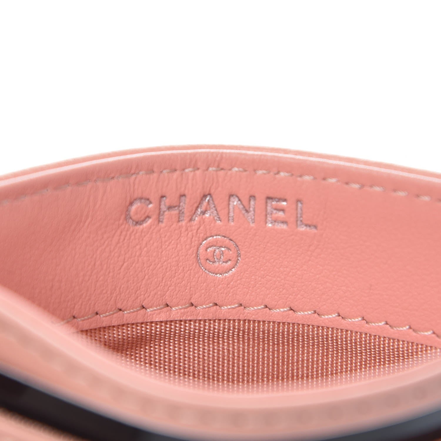 Chanel Goatskin Camellia Embossed Card Holder Light Pink 6 of 8