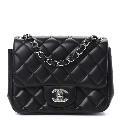 Chanel Lambskin Quilted Mini Square Flap Black 1 of 12