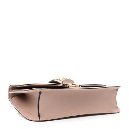 Valentino Garavani Vitello Medium Glam Lock Rockstud Flap Poudre 4 of 10