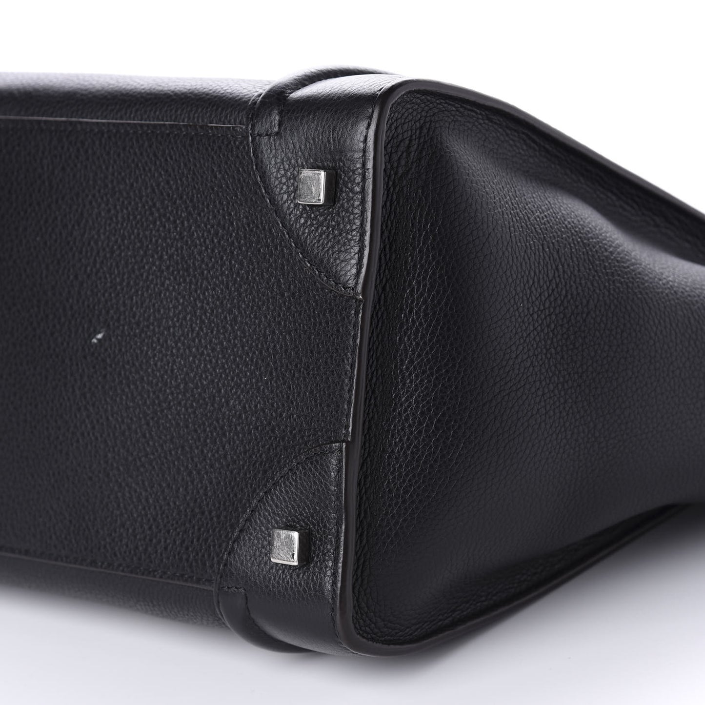Drummed Calfskin Mini Luggage Black