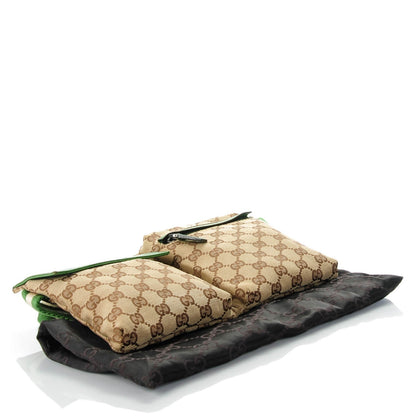 Gucci GG Monogram Web Double Pocket Belt Bag Green 4 of 7