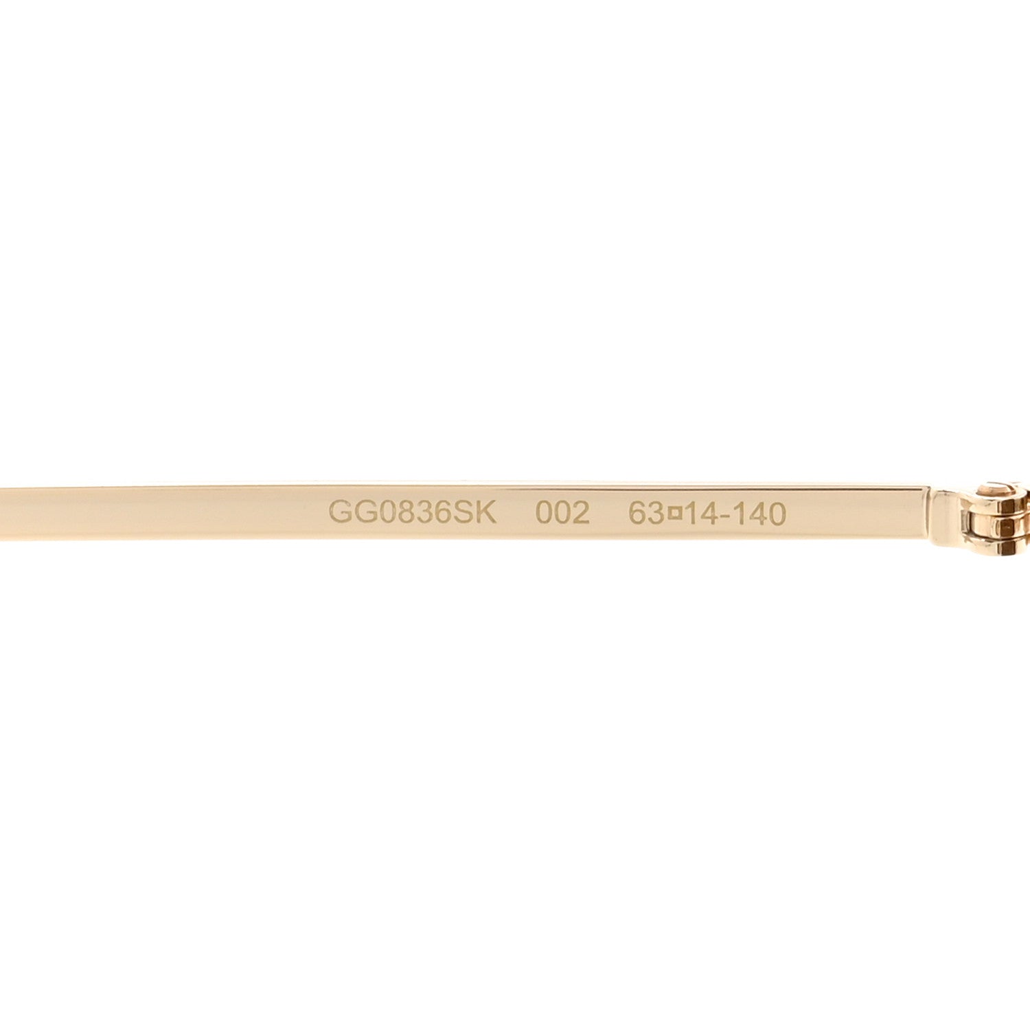 Gucci Aviator Sunglasses GG0836SK Gold 5 of 10