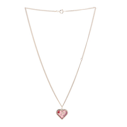 Chanel Enamel Heart CC Necklace Gold 2 of 3