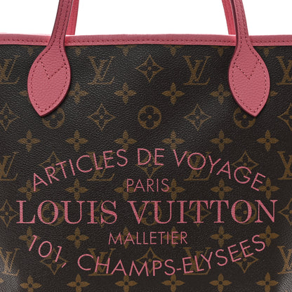 Louis Vuitton Monogram Articles de Voyage Ikat Neverfull MM Rose Velours 8 of 10