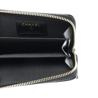 Chanel Lambskin Quilted French New Wave Zip Coin Purse Black 5 of 8