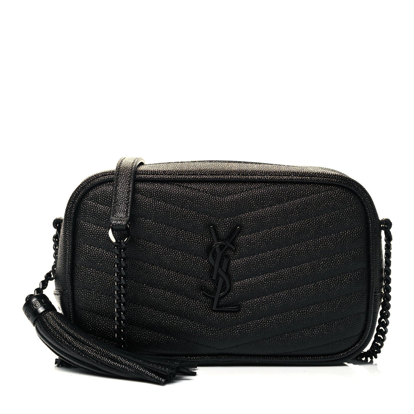 Grain De Poudre Matelasse Monogram Mini Lou Camera Bag Black