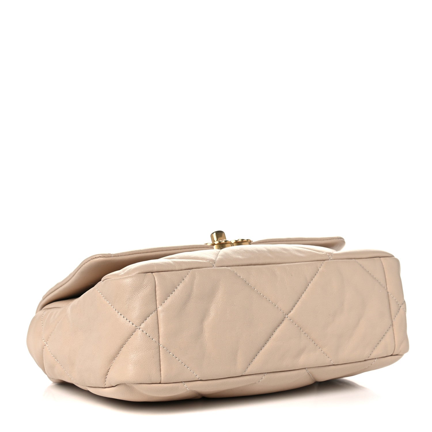 Chanel Goatskin Quilted Medium Chanel 19 Flap Beige 4 of 9