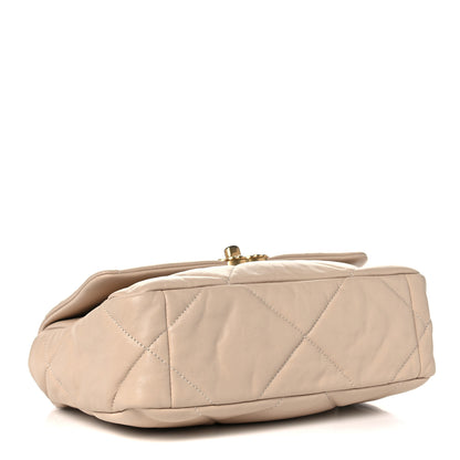 Chanel Goatskin Quilted Medium Chanel 19 Flap Beige 4 of 9
