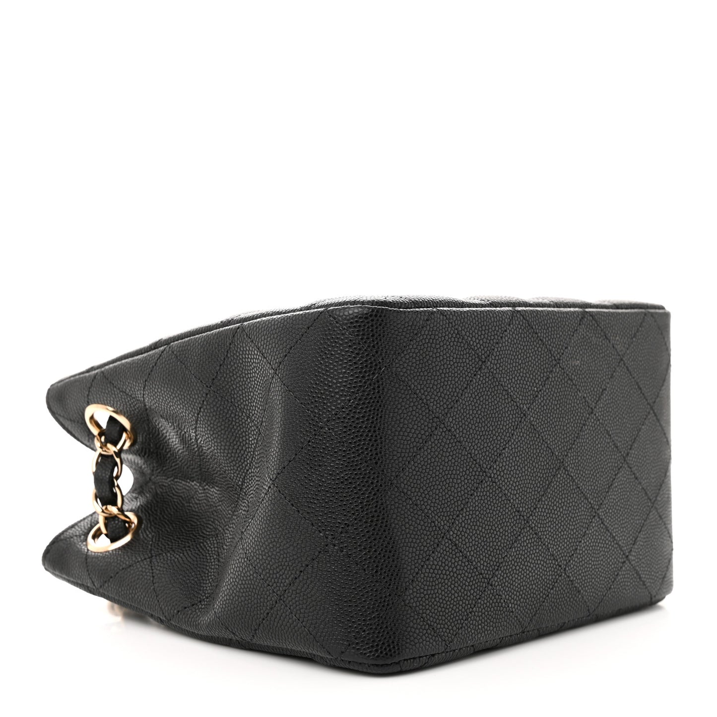 Caviar Quilted Mini Bucket Bag Black