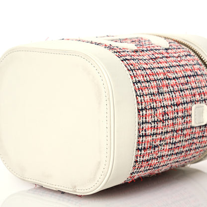 Chanel Tweed Lambskin Timeless Vanity Cosmetic Case White 10 of 12