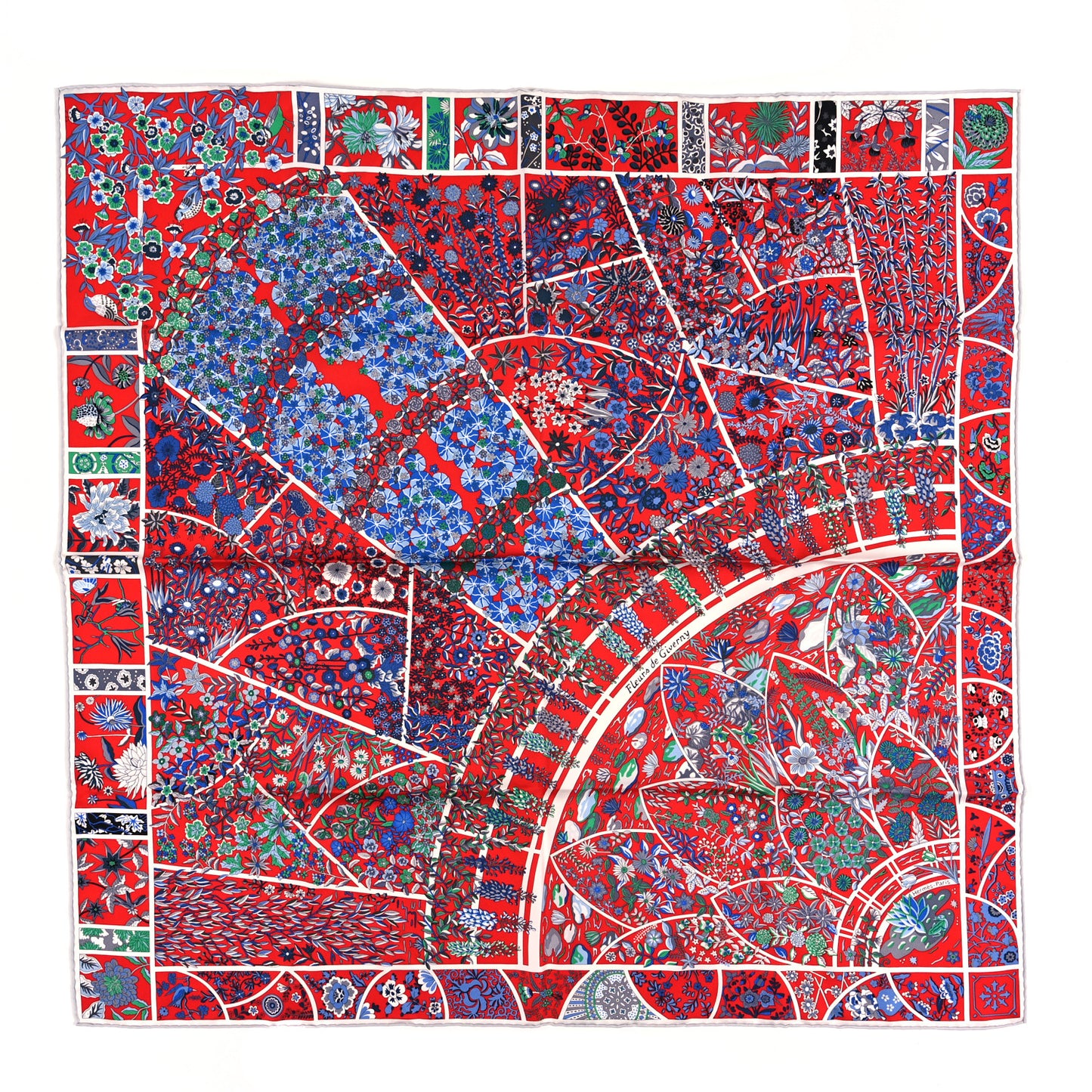 Silk Fleurs De Giverny Scarf 90