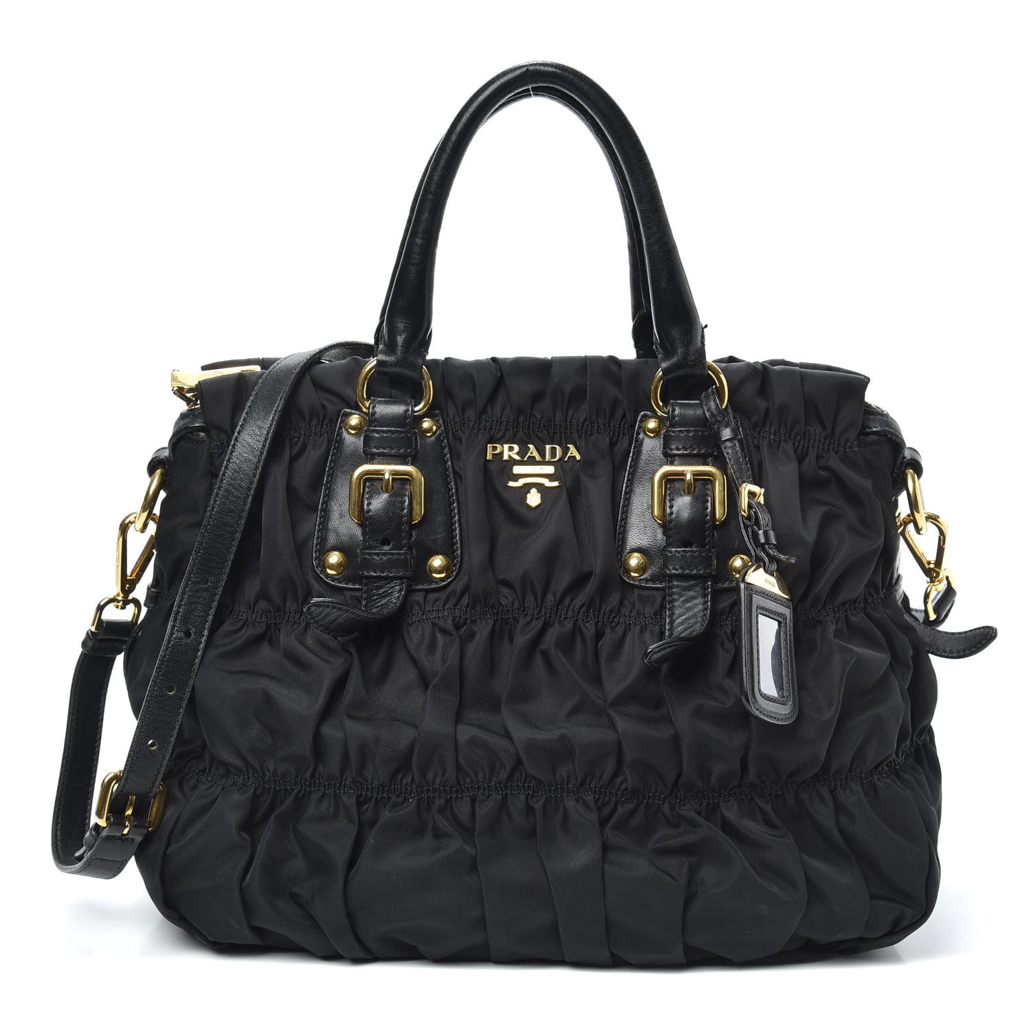 Prada Tessuto Nylon Gaufre Tote Black 1 of 9