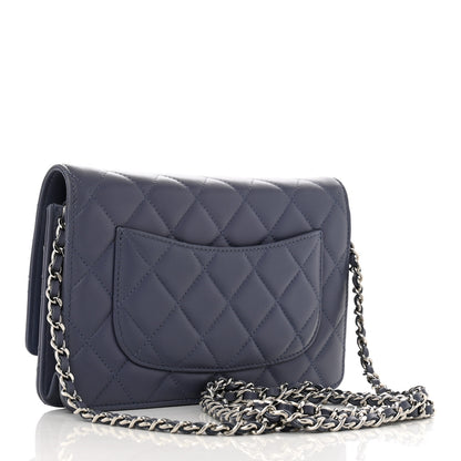 Chanel Lambskin Quilted Wallet On Chain WOC Lavender 3 of 12