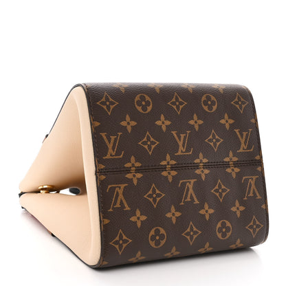 Louis Vuitton Calfskin Monogram Fold Tote PM Cerise Cream Black 4 of 10