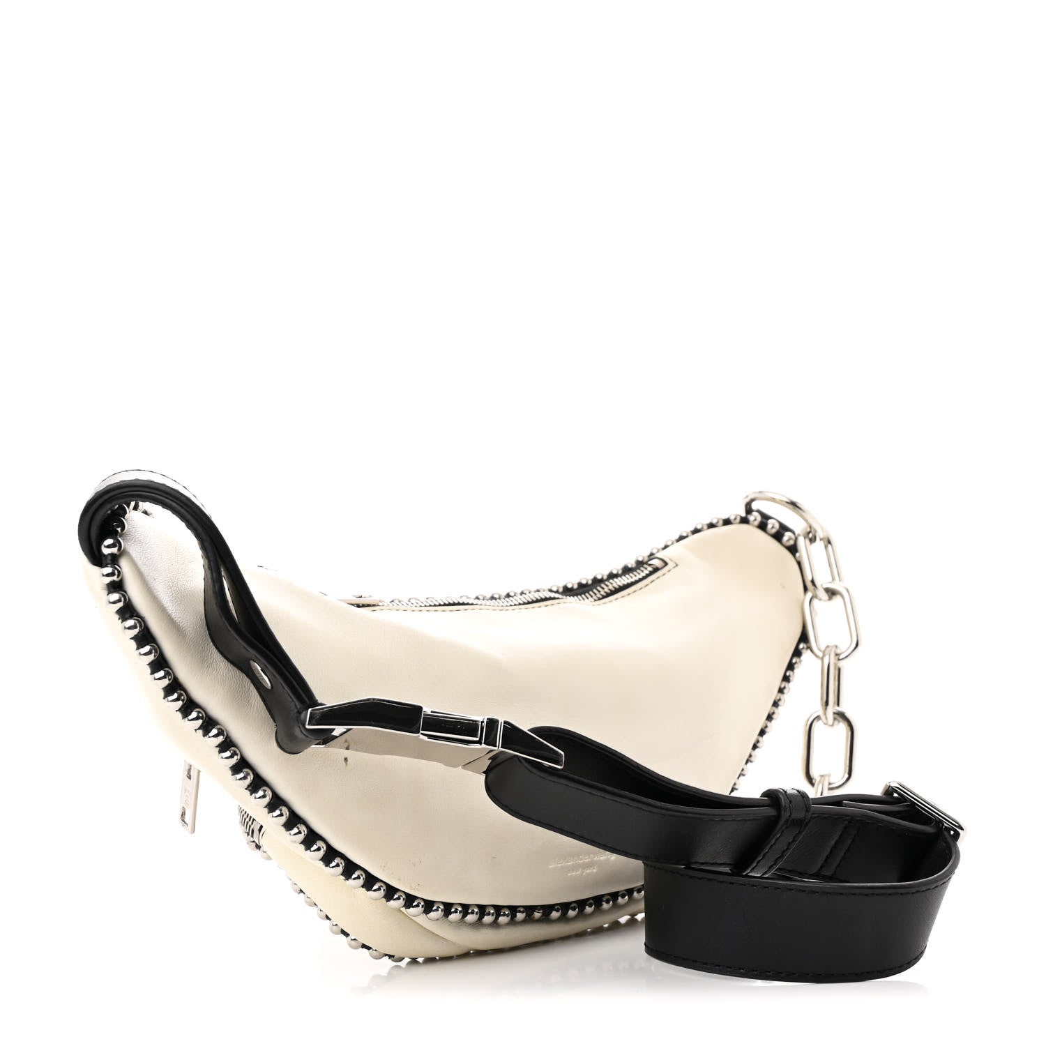 Alexander Wang Lambskin Attica Studded Belt Bag White 2 of 12