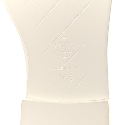 Chanel Crumpled Lambskin Quilted CC Turnlock Loafers 37 White 8 of 10