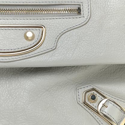 Balenciaga Agneau Gold Metallic Edge Hardware Envelope Strap Clutch Gris 8 of 8