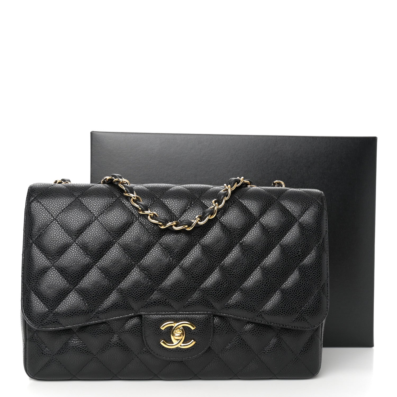 Chanel Caviar Quilted Jumbo Single Flap Black 11 of 11