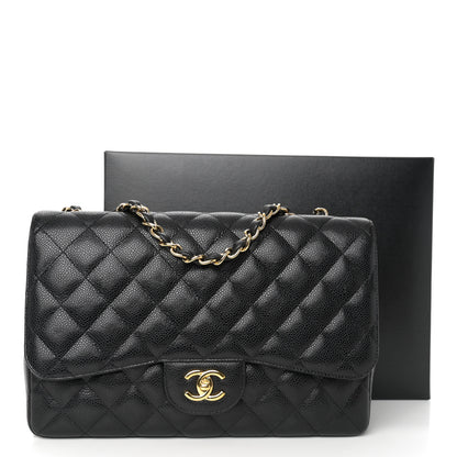 Chanel Caviar Quilted Jumbo Single Flap Black 11 of 11