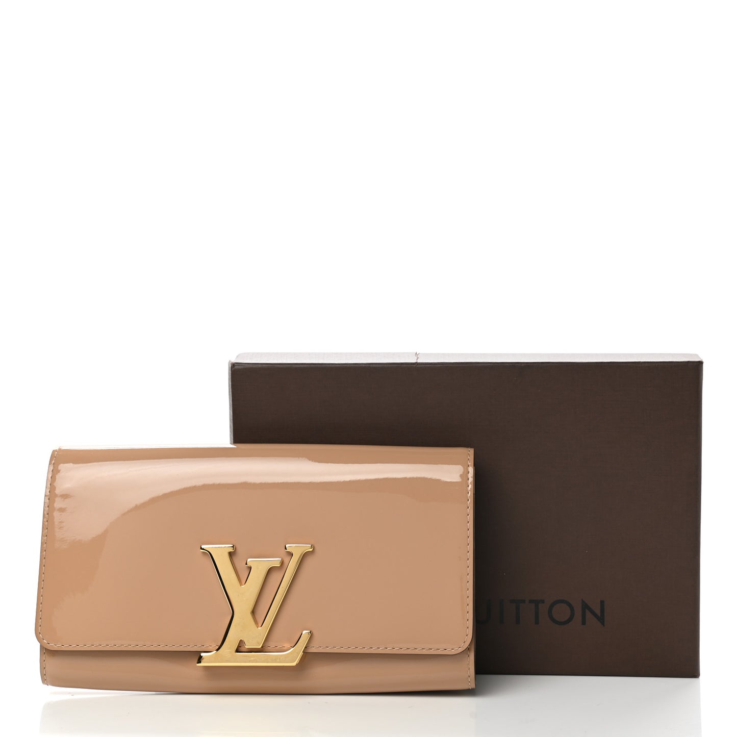 Patent Louise Clutch Nude