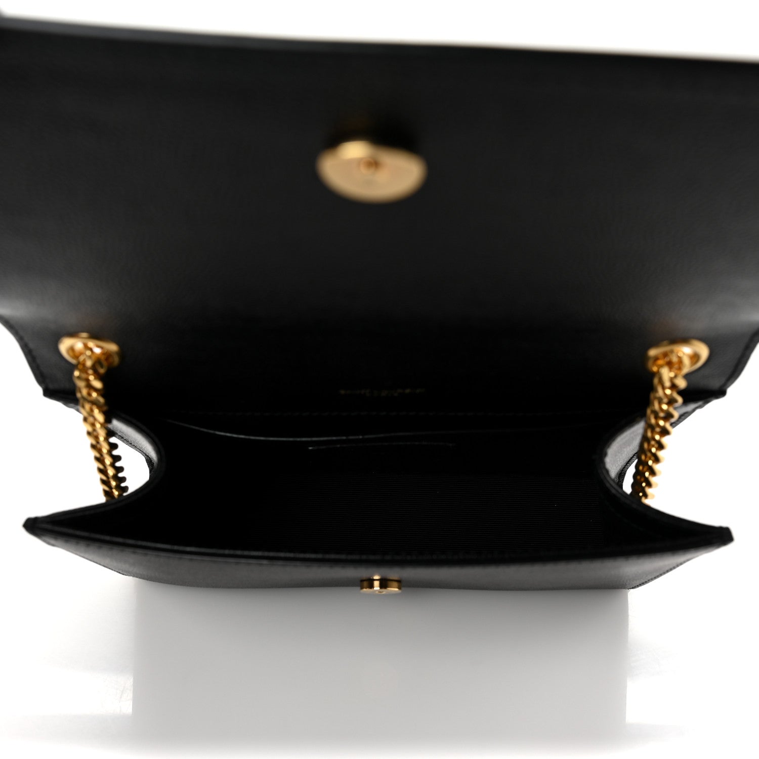 Saint Laurent Grain De Poudre Small Monogram Kate Satchel Black 4 of 7