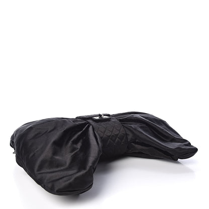 Chanel Satin Large Bow Bag Black 4 of 9