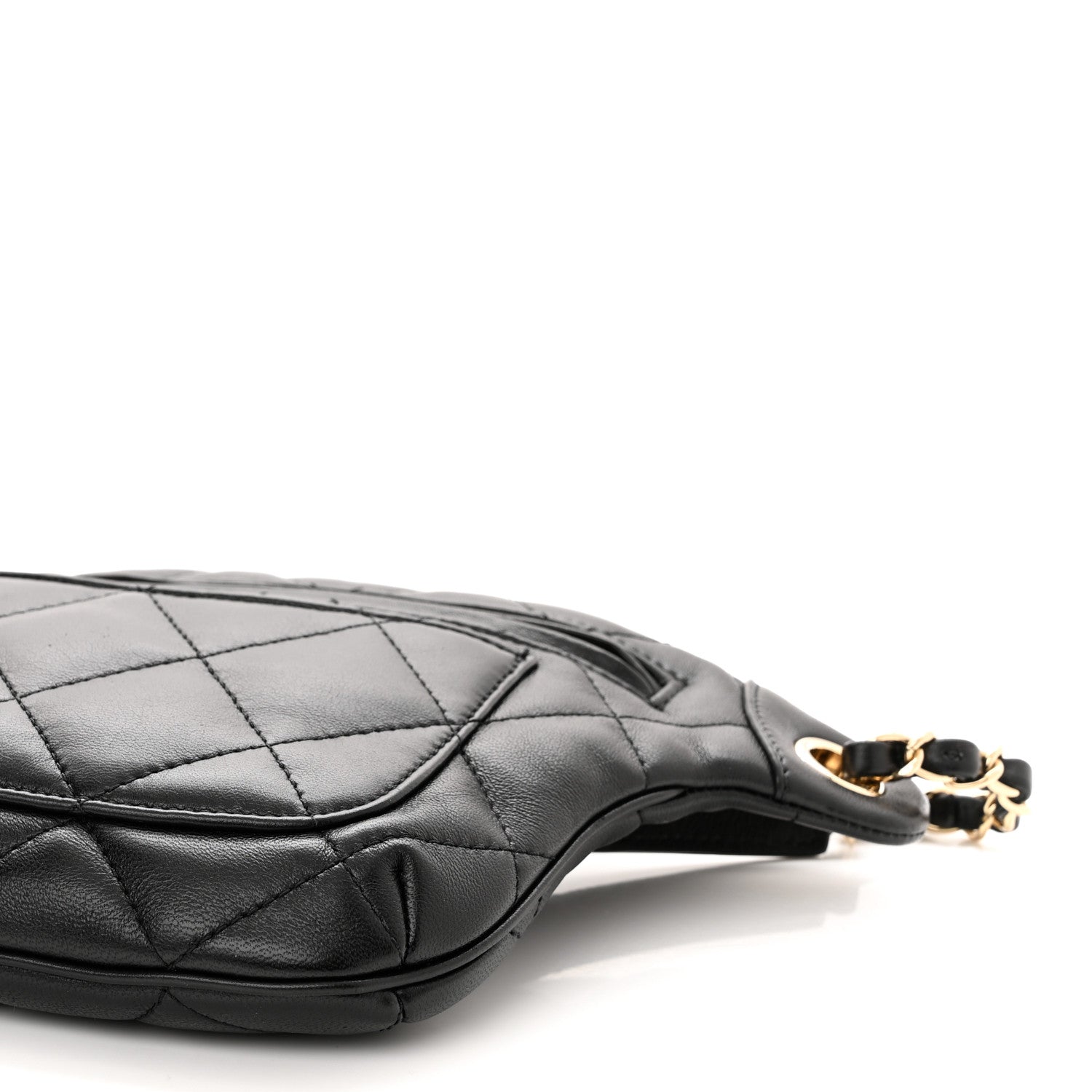 Chanel Lambskin Quilted Waist Belt Bag Black 10 of 12