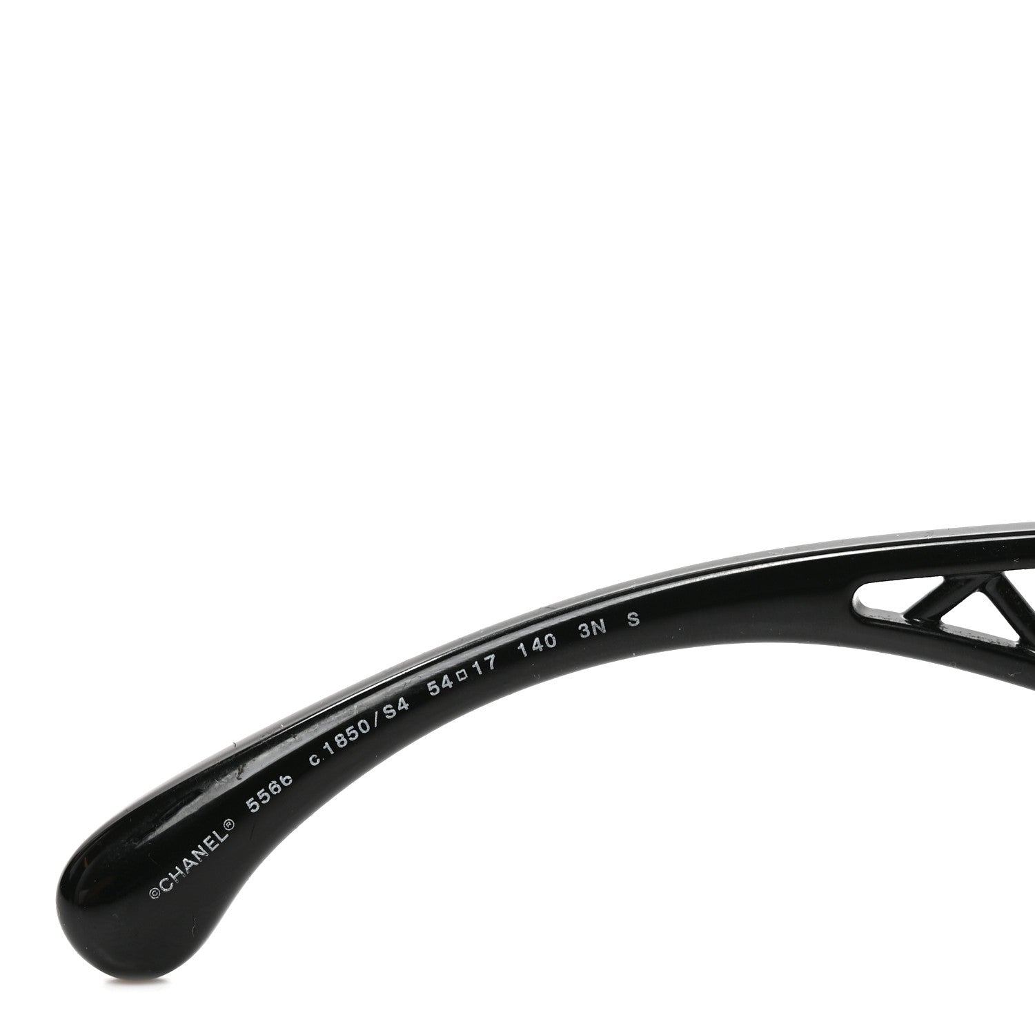 Chanel Acetate Rectangle Logo Sunglasses 5566 Black 5 of 7