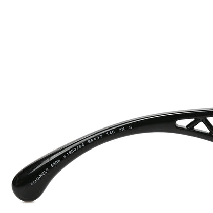 Chanel Acetate Rectangle Logo Sunglasses 5566 Black 5 of 7